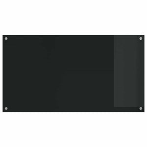 Rivestimento da Cucina 2 pcs Nero 110 x 60 cm vetro temperato 3415496