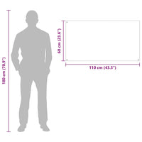 Rivestimento da Cucina 2 pcs Nero 110 x 60 cm vetro temperato 3415496