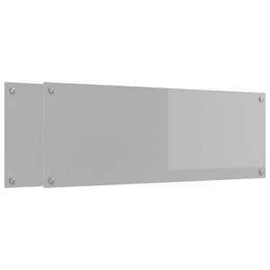 Rivestimento da Cucina 2 pz-Set di 2 Paraschizzi per Cucina Grigio chiaro 110 x 40 cm
