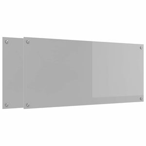 Rivestimento da Cucina 2 pz-Set di 2 Paraschizzi per Cucina Grigio chiaro 110 x 50 cm