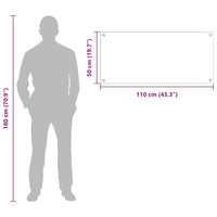 Rivestimento da Cucina 2 pcs Grigio chiaro 110 x 50 cm 3415501