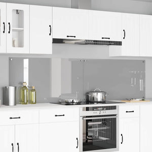 Rivestimento da Cucina 2 pz-Set di 2 Paraschizzi per Cucina Grigio chiaro 110 x 60 cm