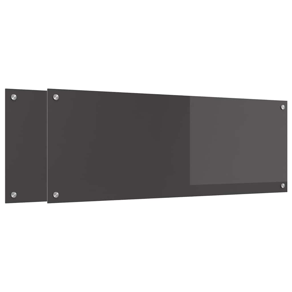Rivestimento da Cucina 2 pcs Grigio scuro 110 x 40 cm 3415506