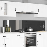 Rivestimento da Cucina 2 pz-Set di 2 Paraschizzi per Cucina Grigio scuro 110 x 50 cm