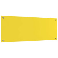 Rivestimento da Cucina 2 pz-Set di 2 Paraschizzi per Cucina Giallo 110 x 40 cm vetro temperato