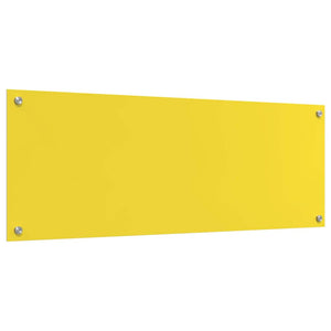 Rivestimento da Cucina 2 pz-Set di 2 Paraschizzi per Cucina Giallo 110 x 40 cm vetro temperato