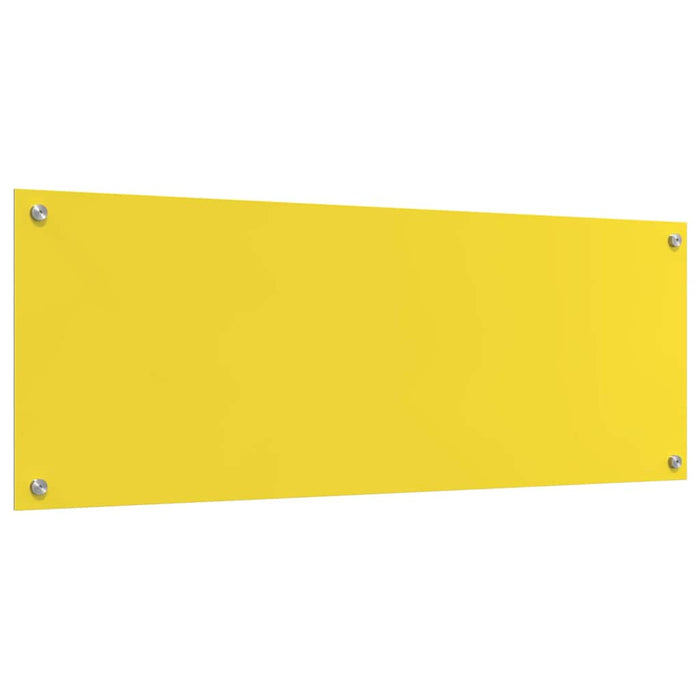 Rivestimento da Cucina 2 pz-Set di 2 Paraschizzi per Cucina Giallo 110 x 40 cm vetro temperato