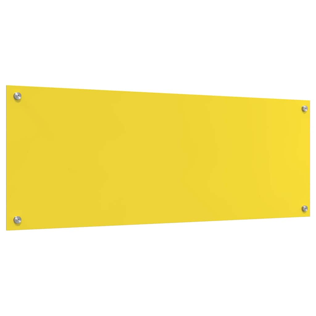 Rivestimento da Cucina 2 pcs Giallo 110 x 40 cm vetro temperato 3415512