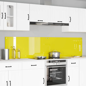 Rivestimento da Cucina 2 pcs Giallo 110 x 50 cm vetro temperato 3415513