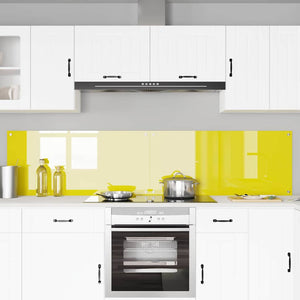 Rivestimento da Cucina 2 pcs Giallo 110 x 50 cm vetro temperato 3415513