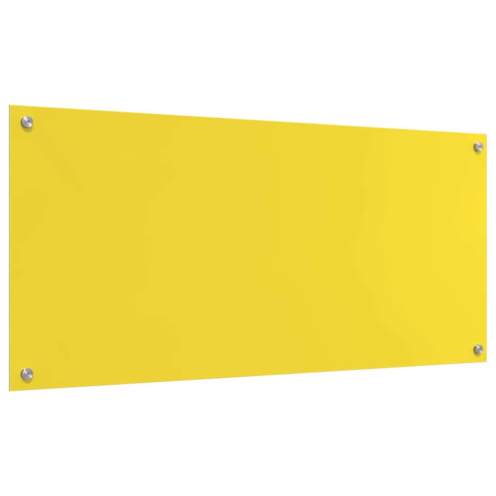 Rivestimento da Cucina 2 pcs Giallo 110 x 50 cm vetro temperato 3415513