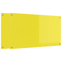Rivestimento da Cucina 2 pcs Giallo 110 x 60 cm vetro temperato 3415514