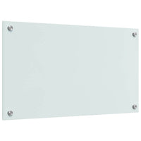Rivestimento da Cucina 2 pz-Set di 2 Paraschizzi per Cucina Bianco 70 x 40 cm vetro temperato