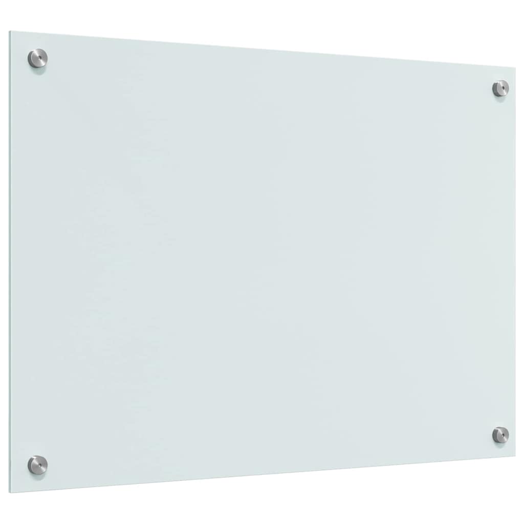 Rivestimento da Cucina 2 pz-Set di 2 Paraschizzi per Cucina Bianco 70 x 50 cm vetro temperato