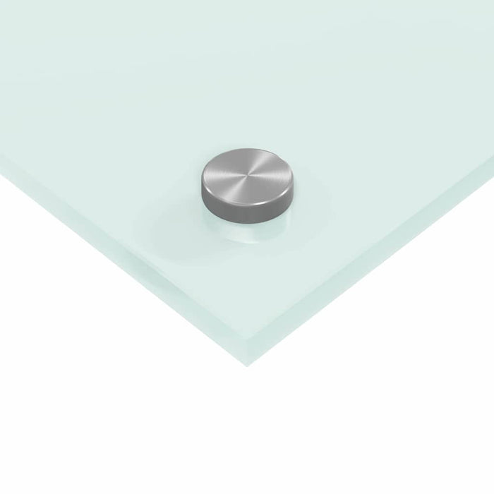 Rivestimento da Cucina 2 pz-Set di 2 Paraschizzi per Cucina Bianco 70 x 60 cm vetro temperato
