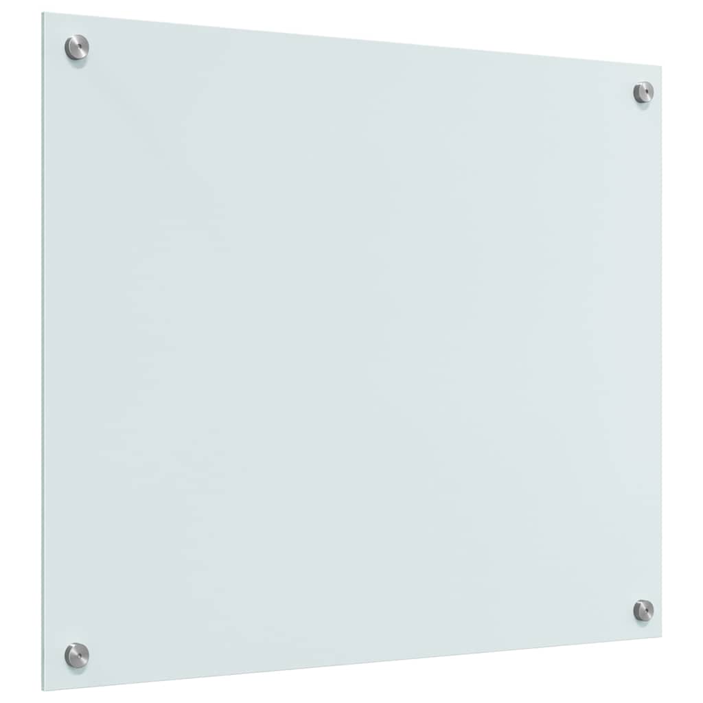 Rivestimento da Cucina 2 pz-Set di 2 Paraschizzi per Cucina Bianco 70 x 60 cm vetro temperato