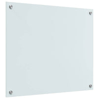 Rivestimento da Cucina 2 pz-Set di 2 Paraschizzi per Cucina Bianco 70 x 60 cm vetro temperato