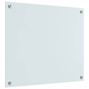 Rivestimento da Cucina 2 pz-Set di 2 Paraschizzi per Cucina Bianco 70 x 60 cm vetro temperato