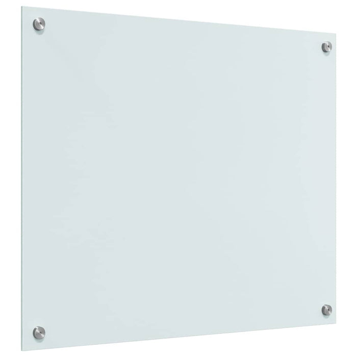 Rivestimento da Cucina 2 pz-Set di 2 Paraschizzi per Cucina Bianco 70 x 60 cm vetro temperato