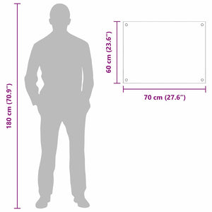 Rivestimento da Cucina Bianco 70 x 60 x 0.8 cm vetro temperato 3415520