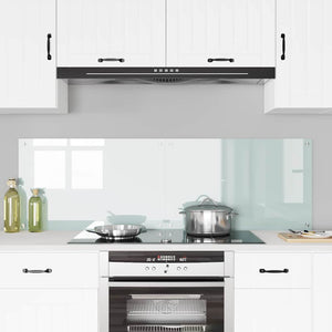 Rivestimento da Cucina 2 pz-Set di 2 Paraschizzi per Cucina Bianco 80 x 50 cm vetro temperato