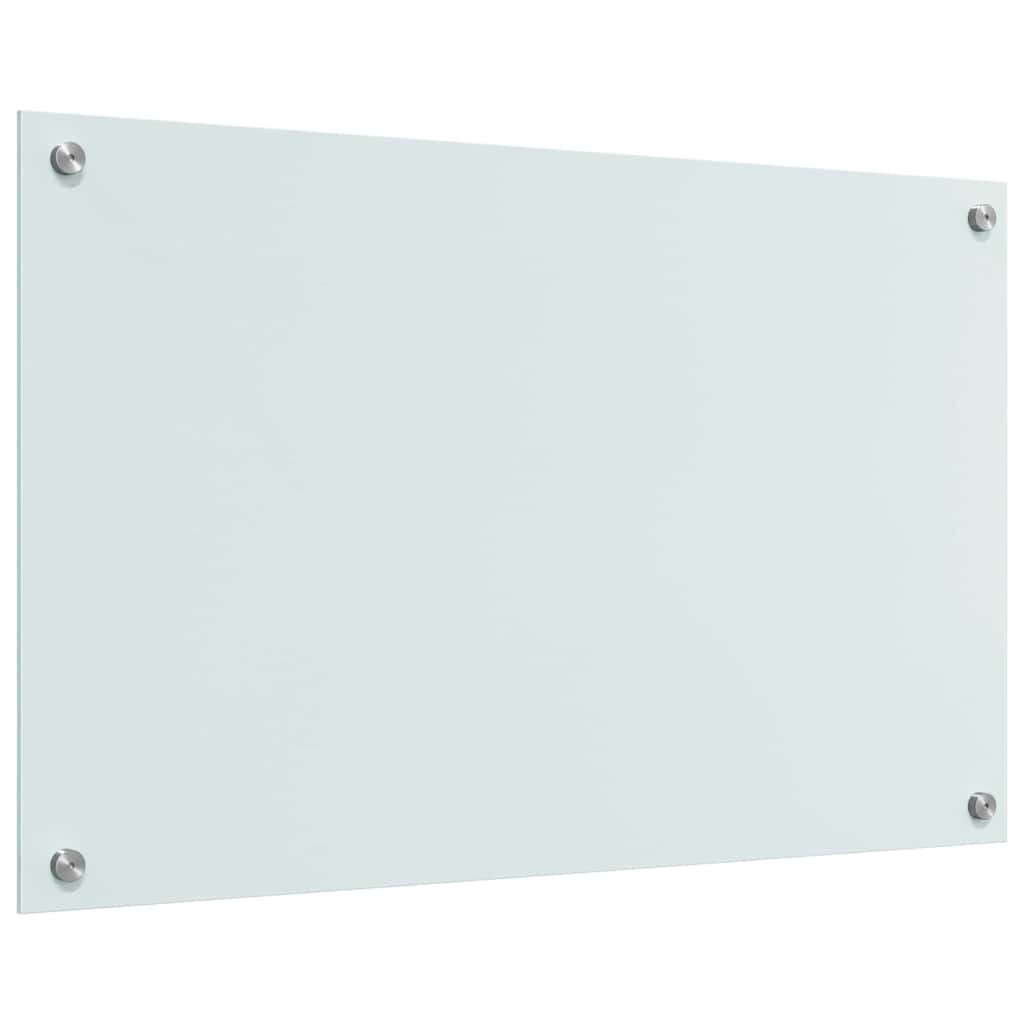 Rivestimento da Cucina 2 pz-Set di 2 Paraschizzi per Cucina Bianco 80 x 50 cm vetro temperato