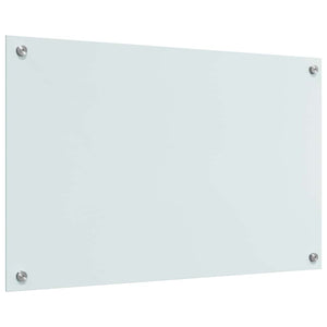 Rivestimento da Cucina 2 pz-Set di 2 Paraschizzi per Cucina Bianco 80 x 50 cm vetro temperato