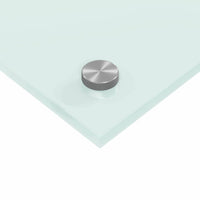 Rivestimento da Cucina 2 pz-Set di 2 Paraschizzi per Cucina Bianco 80 x 60 cm vetro temperato