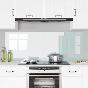 Rivestimento da Cucina 2 pz-Set di 2 Paraschizzi per Cucina Bianco 80 x 60 cm vetro temperato