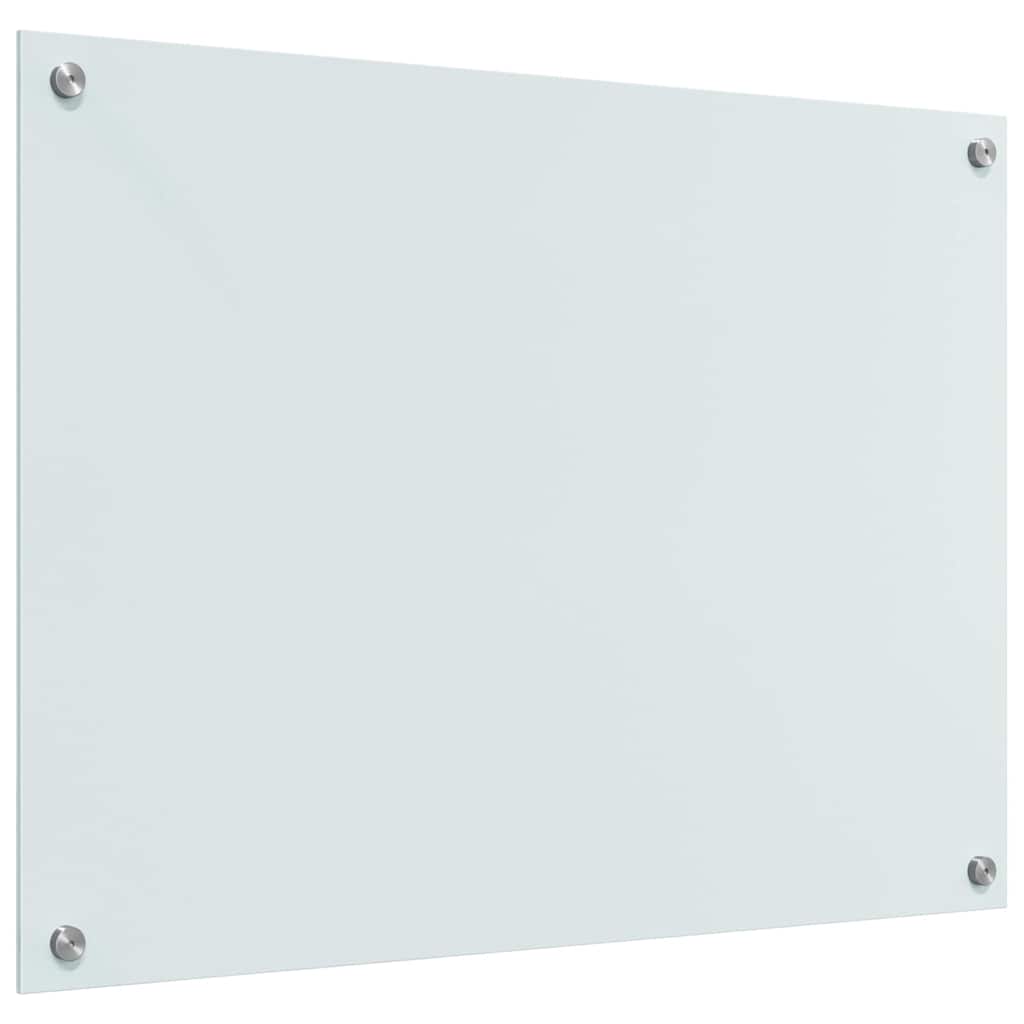 Rivestimento da Cucina 2 pz-Set di 2 Paraschizzi per Cucina Bianco 80 x 60 cm vetro temperato