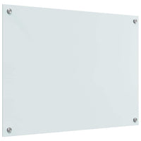 Rivestimento da Cucina 2 pz-Set di 2 Paraschizzi per Cucina Bianco 80 x 60 cm vetro temperato