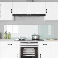 Rivestimento da Cucina 2 pz-Set di 2 Paraschizzi per Cucina Bianco 90 x 50 cm vetro temperato 920099