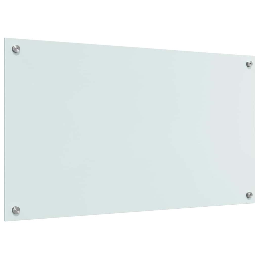 Rivestimento da Cucina 2 pz-Set di 2 Paraschizzi per Cucina Bianco 90 x 50 cm vetro temperato 920099