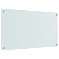 Rivestimento da Cucina 2 pz-Set di 2 Paraschizzi per Cucina Bianco 90 x 50 cm vetro temperato 920099