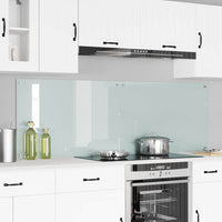 Rivestimento da Cucina 2 pz-Set di 2 Paraschizzi per Cucina Bianco 90 x 60 cm vetro temperato 211631