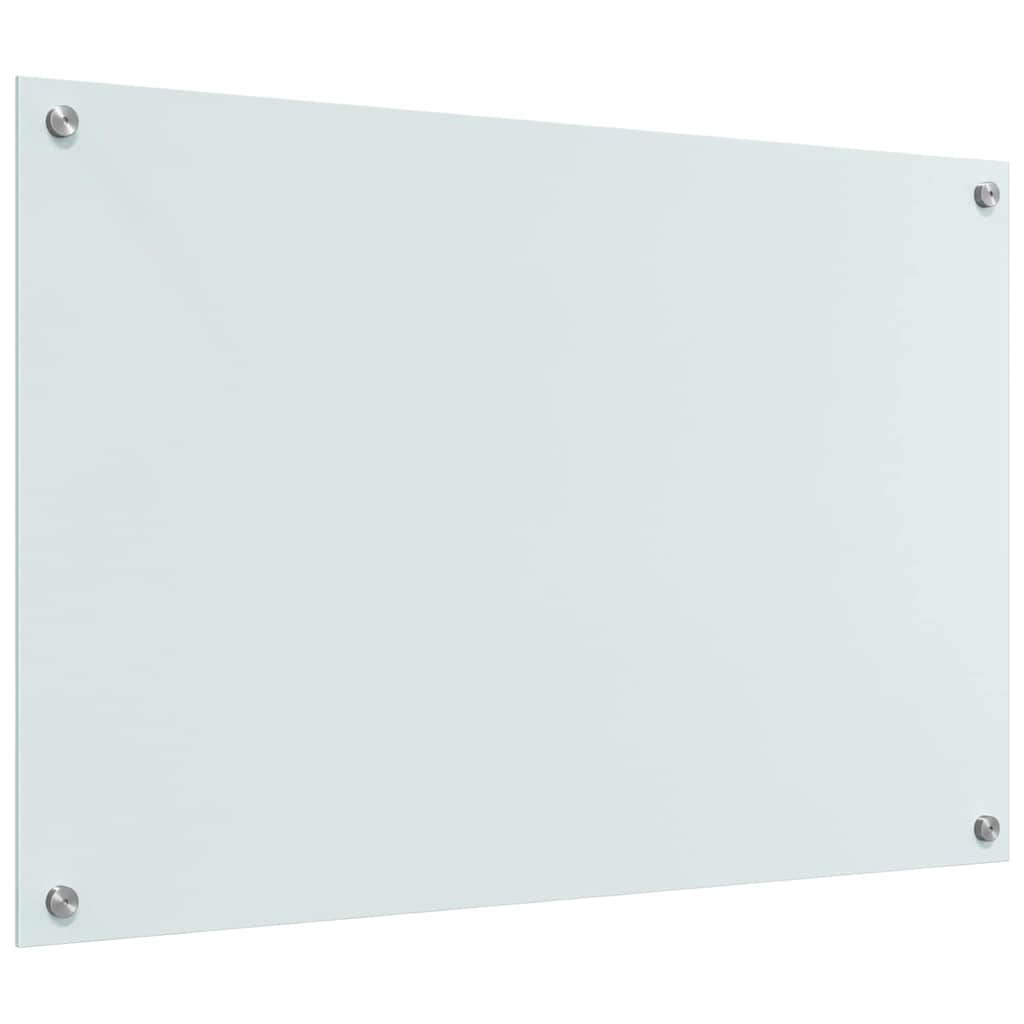 Rivestimento da Cucina 2 pz-Set di 2 Paraschizzi per Cucina Bianco 90 x 60 cm vetro temperato 211631