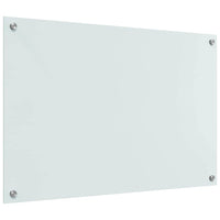 Rivestimento da Cucina 2 pz-Set di 2 Paraschizzi per Cucina Bianco 90 x 60 cm vetro temperato 211631