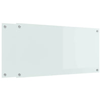 Rivestimento da Cucina 2 pz-Set di 2 Paraschizzi per Cucina Bianco 100 x 50 cm vetro temperato 590602