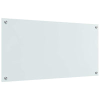 Rivestimento da Cucina 2 pz-Set di 2 Paraschizzi per Cucina Bianco 100 x 50 cm vetro temperato 590602