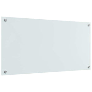 Rivestimento da Cucina 2 pz-Set di 2 Paraschizzi per Cucina Bianco 100 x 50 cm vetro temperato 590602