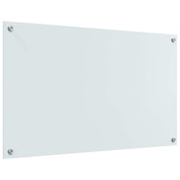 Rivestimento da Cucina 2 pz-Set di 2 Paraschizzi per Cucina Bianco 100 x 60 cm vetro temperato 221691