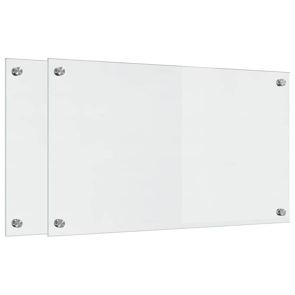 Rivestimento da Cucina 2 pz-Set di 2 Paraschizzi per Cucina Trasparente 70 x 40 cm