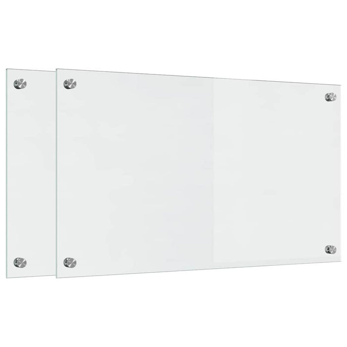 Rivestimento da Cucina 2 pz-Set di 2 Paraschizzi per Cucina Trasparente 70 x 40 cm