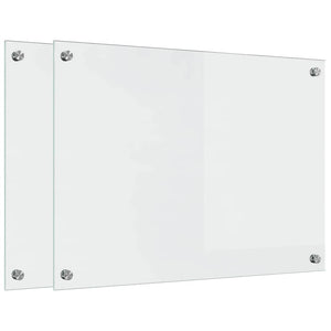 Rivestimento da Cucina 2 pz-Set di 2 Paraschizzi per Cucina Trasparente 70 x 50 cm