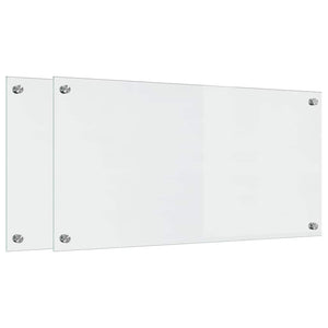 Rivestimento da Cucina 2 pz-Set di 2 Paraschizzi per Cucina Trasparente 80 x 40 cm