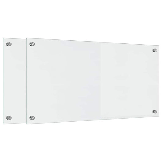 Rivestimento da Cucina 2 pz-Set di 2 Paraschizzi per Cucina Trasparente 80 x 40 cm