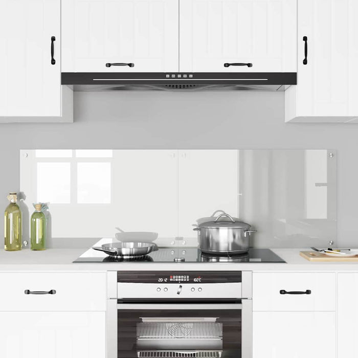 Rivestimento da Cucina 2 pz-Set di 2 Paraschizzi per Cucina Trasparente 80 x 50 cm