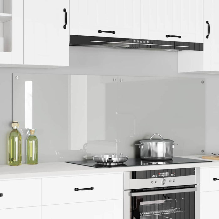 Rivestimento da Cucina 2 pz-Set di 2 Paraschizzi per Cucina Trasparente 80 x 60 cm