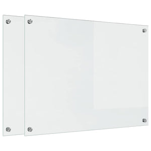 Rivestimento da Cucina 2 pz-Set di 2 Paraschizzi per Cucina Trasparente 80 x 60 cm