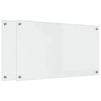 Rivestimento da Cucina 2 pz-Set di 2 Paraschizzi per Cucina Trasparente 90 x 50 cm 448803